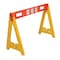 Vestil A-Frame Barricade, 44.5W x 19.5L x 31.75H, Plastic, 31.75 Height, 19.5 Length, 9, Yellow/Orange AFB-44 - alternate 1